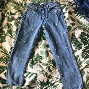 Pacsun mom jeans with flowers